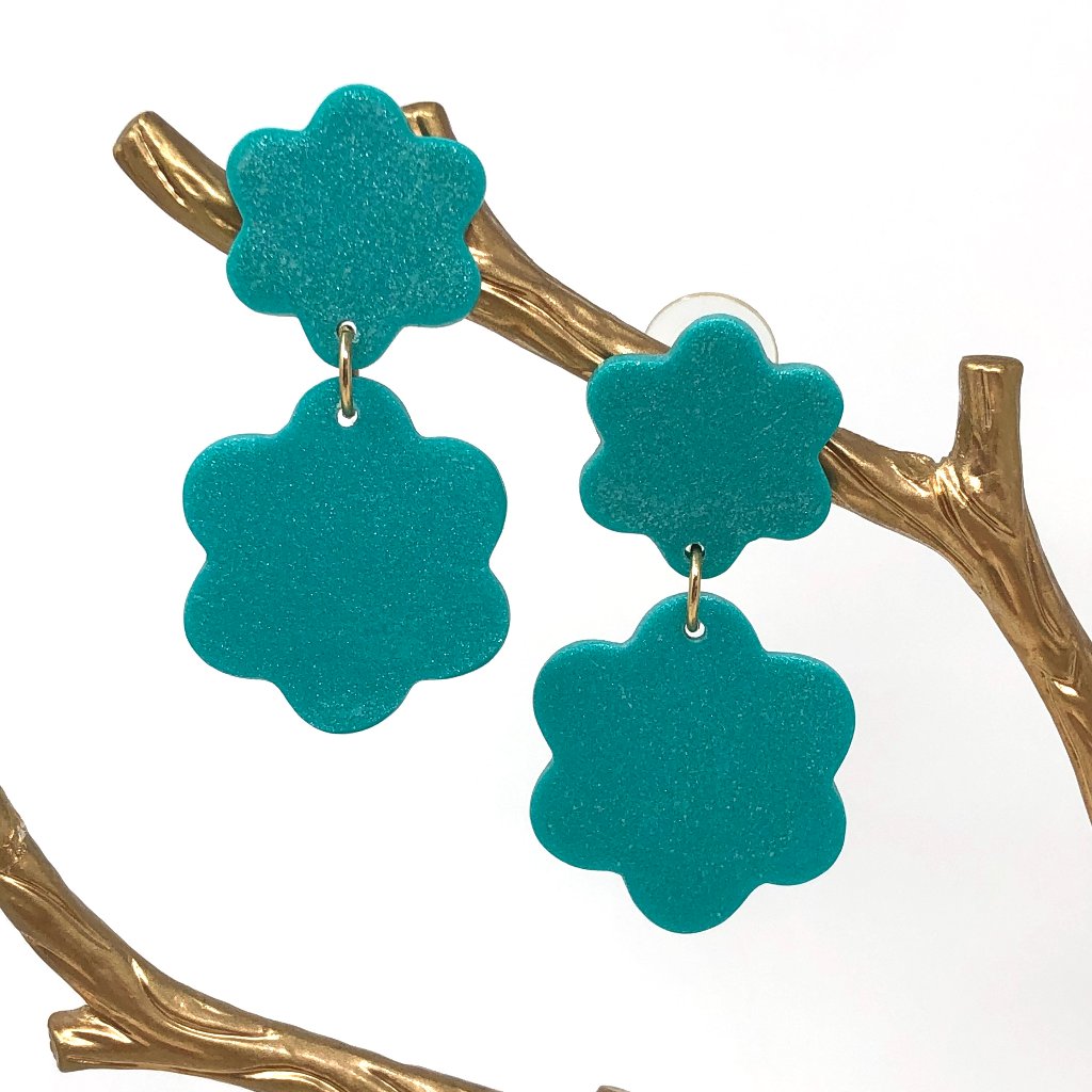 Artisan, Handmade Polymer Clay Flower Drops